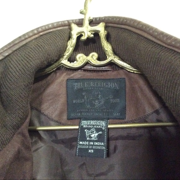 💗True Religion World Tour Rocker leather jacket💗 - Picture 14 of 16